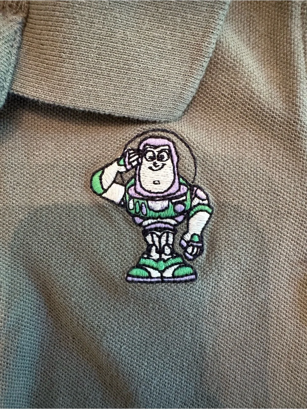 EUC Gap Baby Pixar Buzz Lightyear Green Polo Size 4 years.